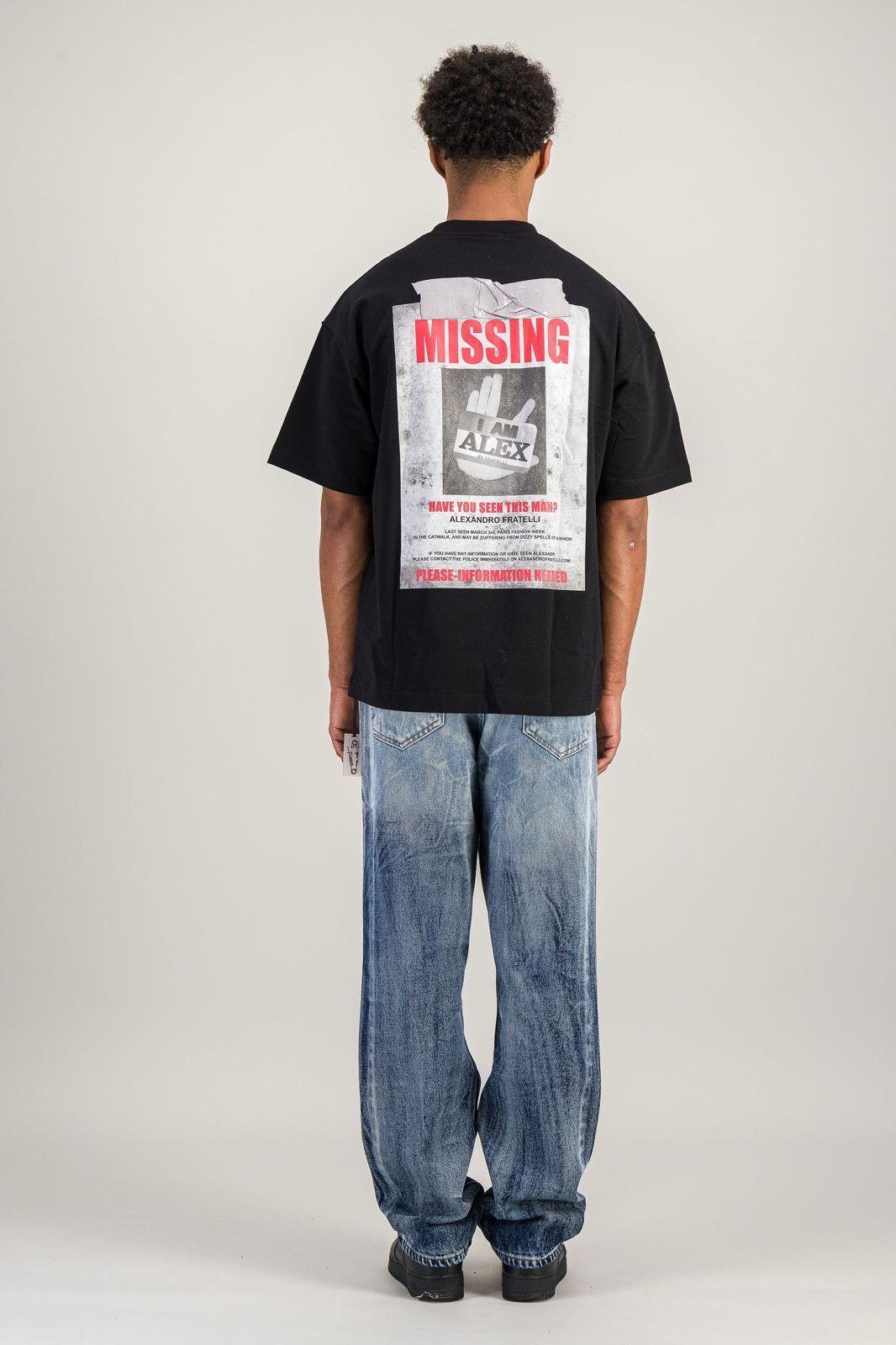 ALEXANDRO FRATELLI - T-SHIRT MISSING NOIR