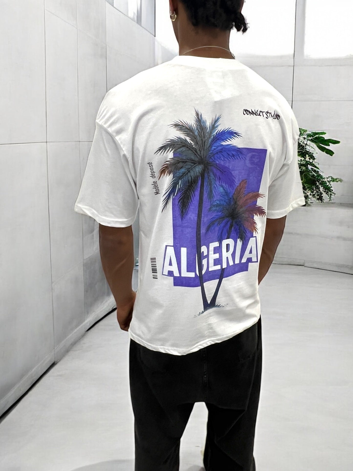 T-shirt ALGERIA PALMIERS - blanc