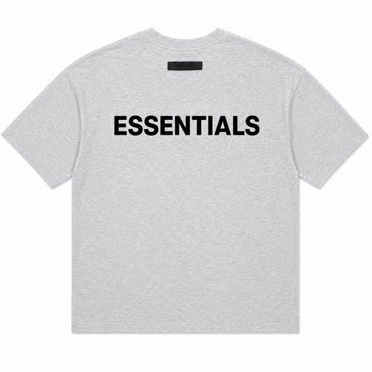 Ensemble ESSENTIALS Homme Gris Chiné | T-Shirt Oversize + Short Premium