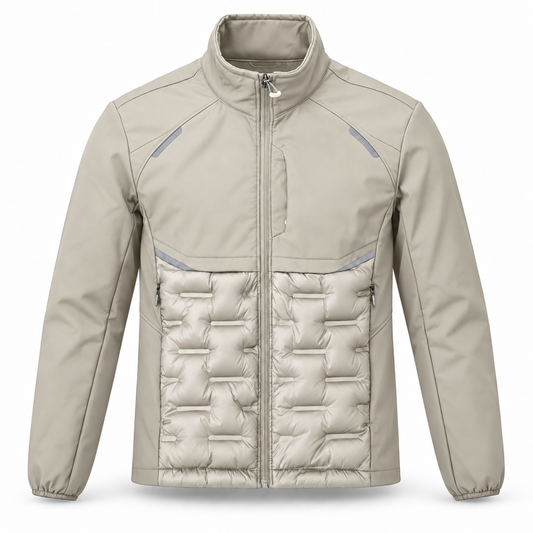 OCTA Veste Hybride Technique Doublée Polaire – Beige Sable