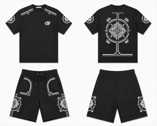 Ensemble Plus Eighteen Noir Brodé Premium – T-shirt & Short Streetwear