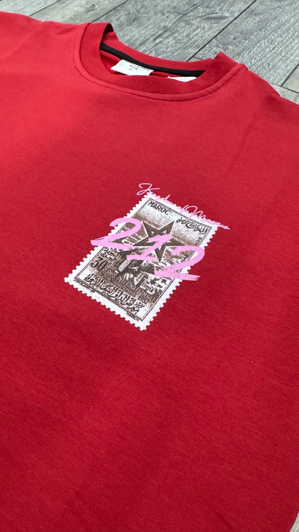 T-SHIRT - KINGDOM OF MORROCO - Timbre +212 - ROUGE