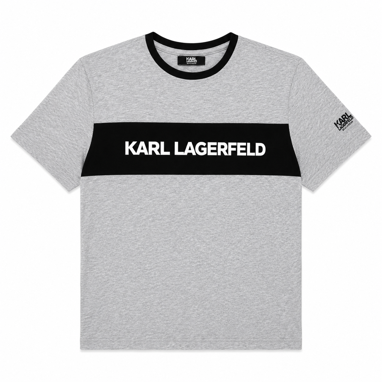T-shirt Karl Lagerfeld Beachwear Grey Black Homme