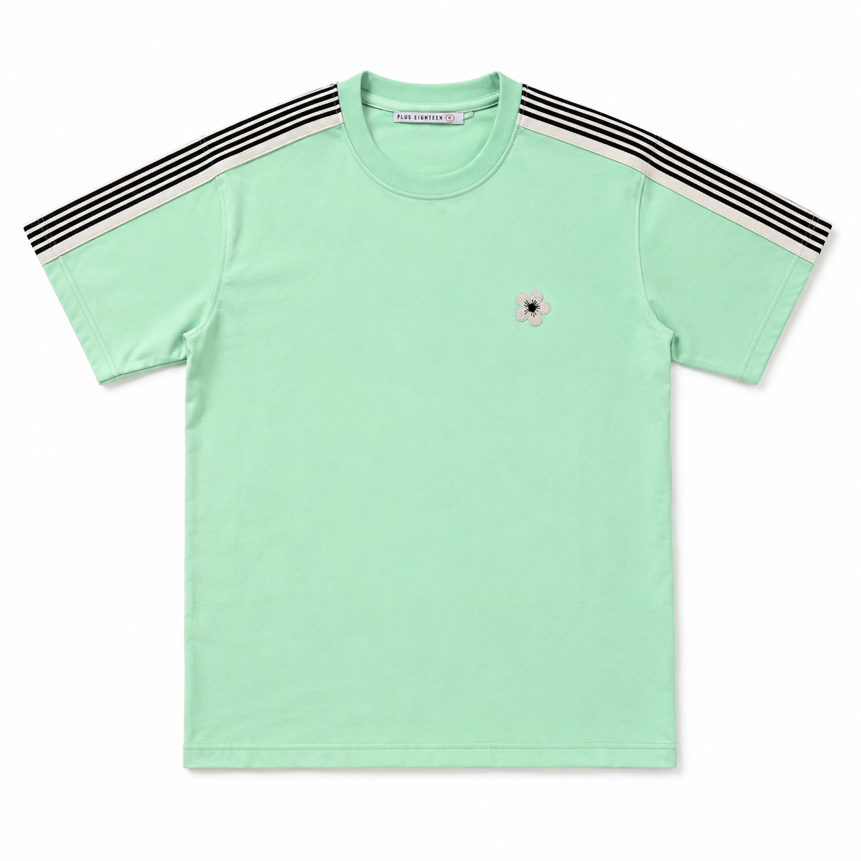 Set Vert Menthe Bandes – Plus Eighteen Off The System | T-Shirt + Jogging KS-6626