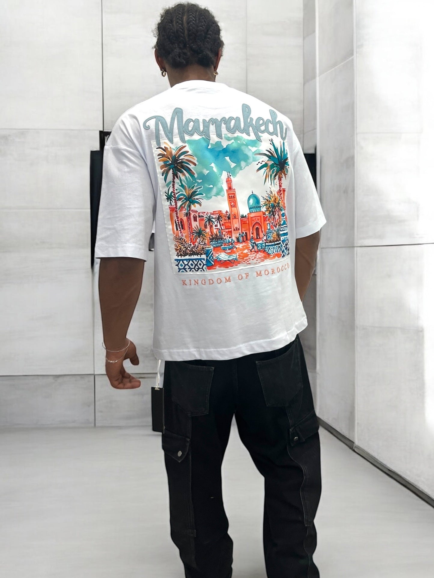 T-shirt MARRAKESH KINGDOM OF MOROCCO  - blanc