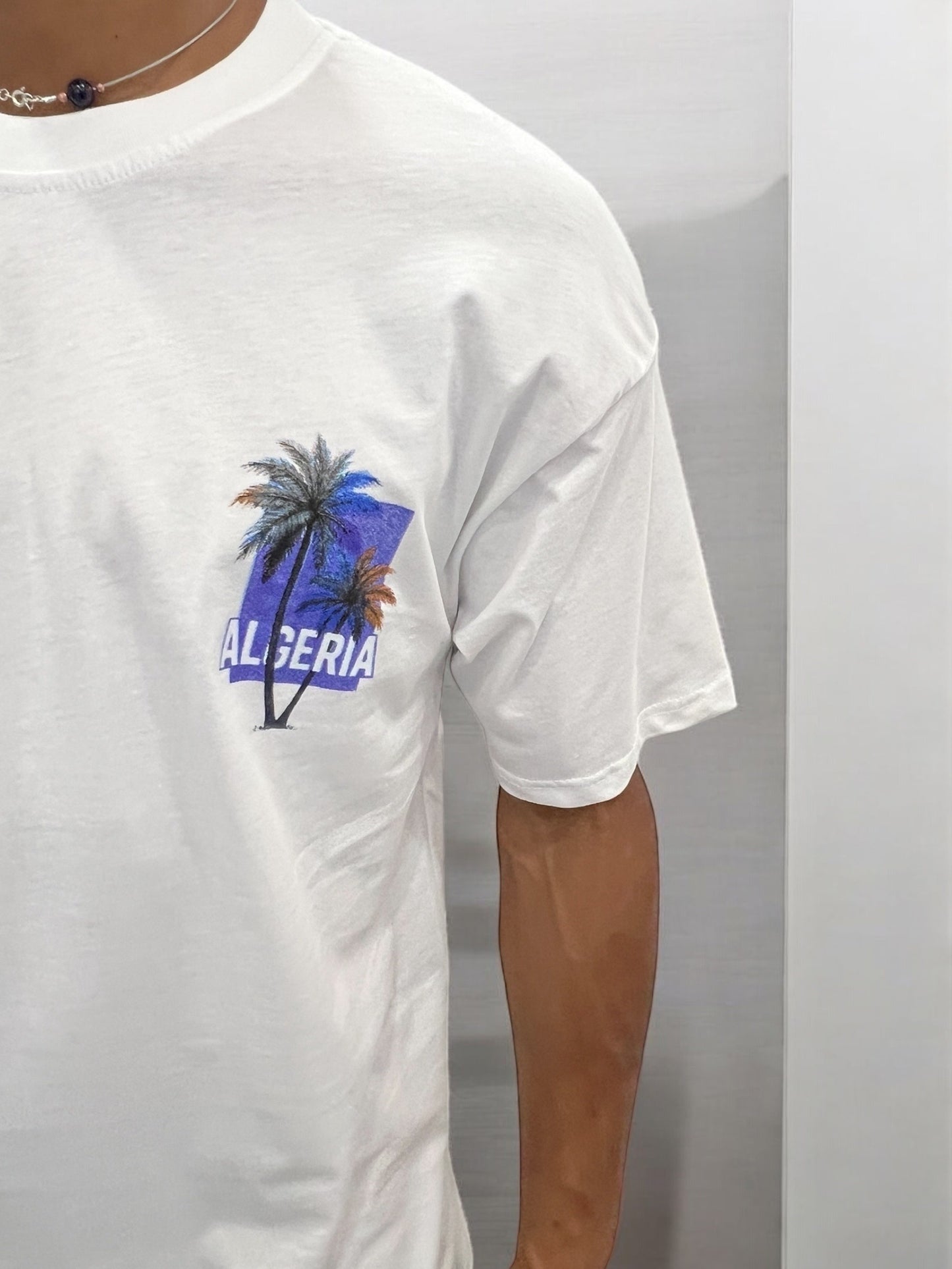 T-shirt ALGERIA PALMIERS - blanc
