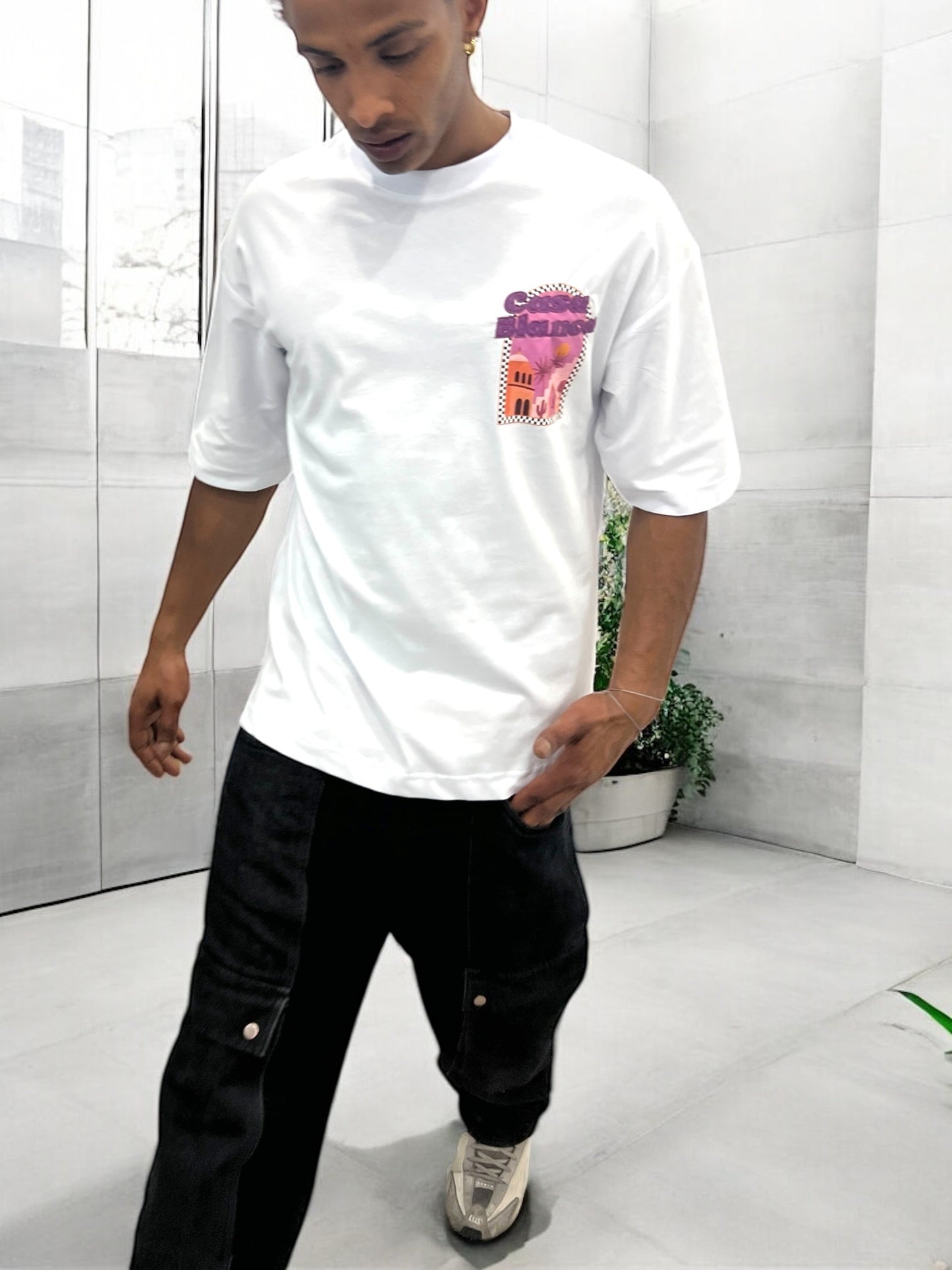 T-shirt CASABLANCA VICES CITY - Blanc