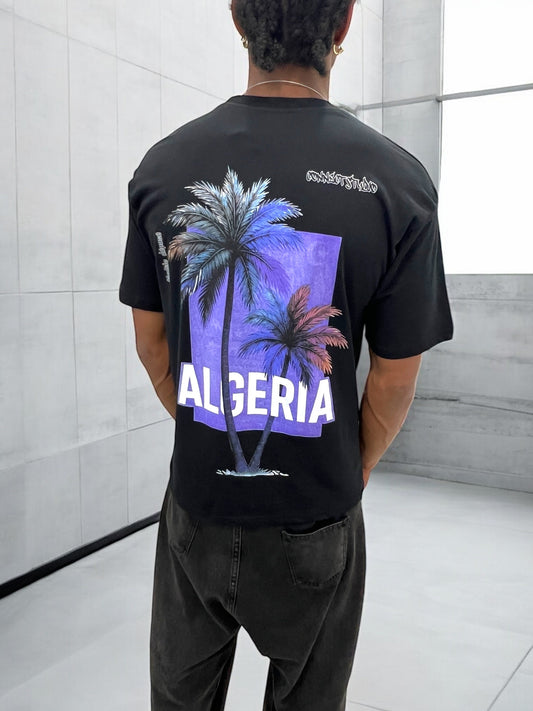 T-shirt ALGERIA PALMIERS - noir