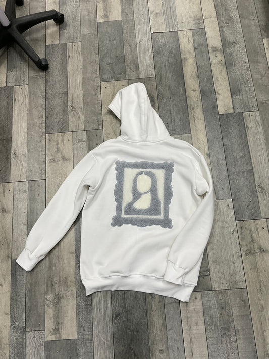 Hoodie Mona Lisa - Connect Studio Paris - Blanc Gris