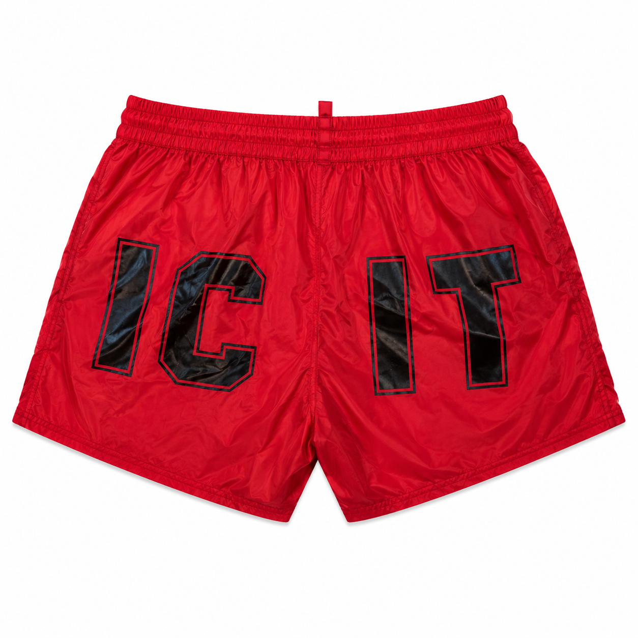 XPLCT STUDIOS Swim Short Logo Rouge – Short de Bain Premium Homme