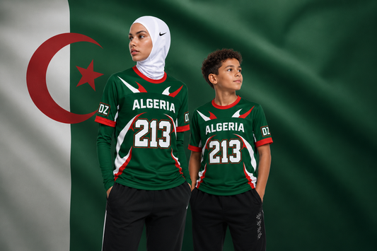 Maillot Unisexe Algeria Athletic 213 – Femme, Enfant & Homme | Connect Studio Paris