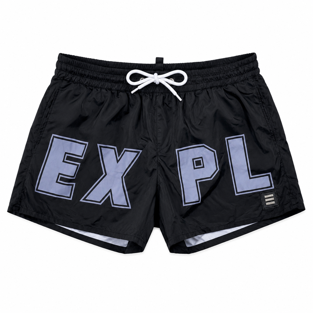 XPLCT STUDIOS Swim Short Logo Noir – Short de Bain Premium Homme