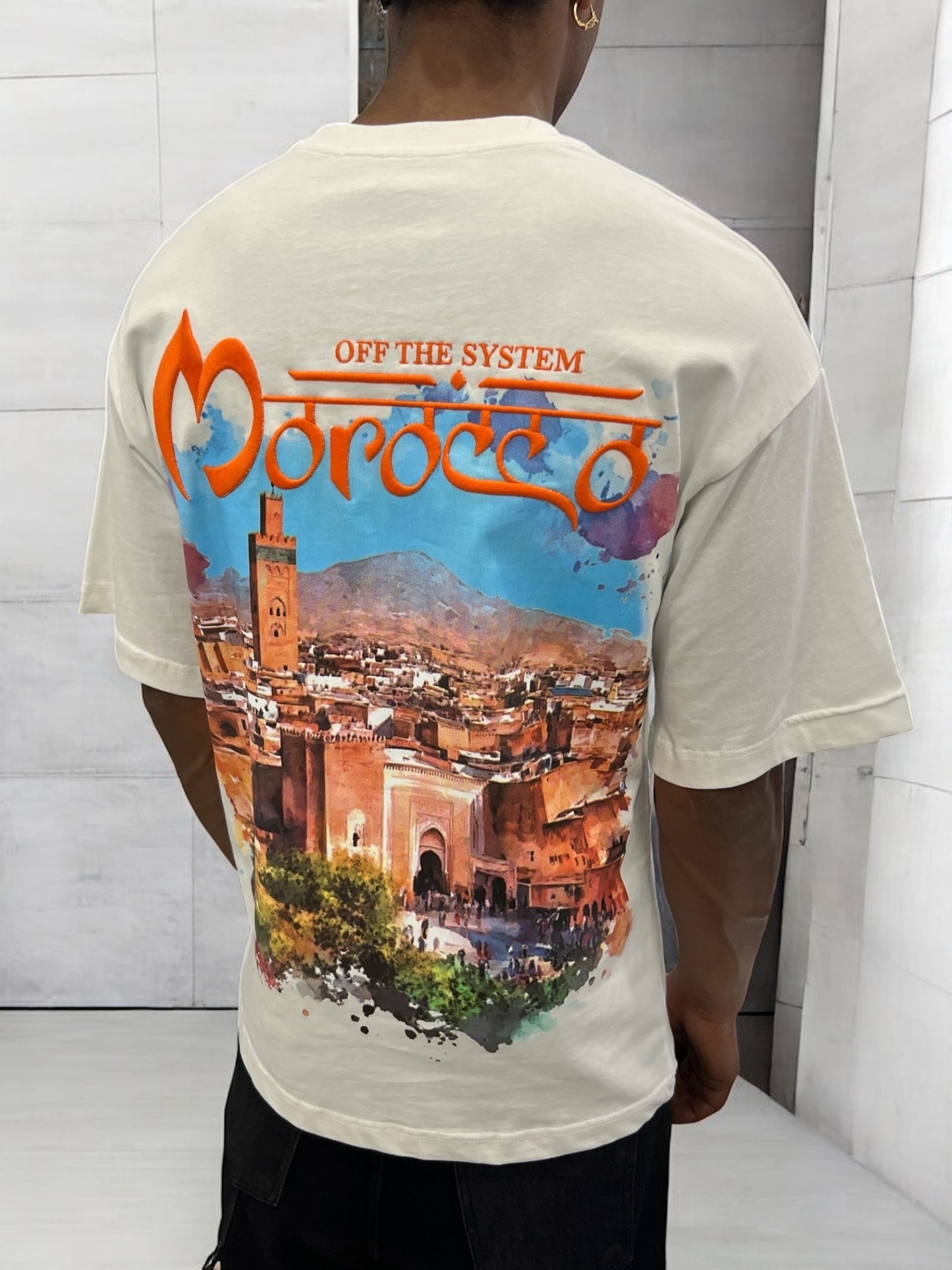 T-shirt MOROCCO VIBES - blanc cassé