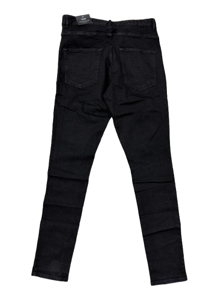 BORAGIO -   PANTALON NOIR TROUÉ