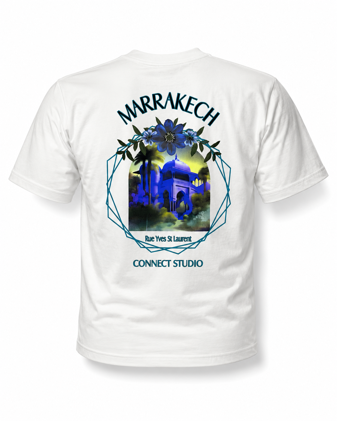 T-Shirt Marrakech Connect Studio Paris Blanc – Rue Yves Saint Laurent