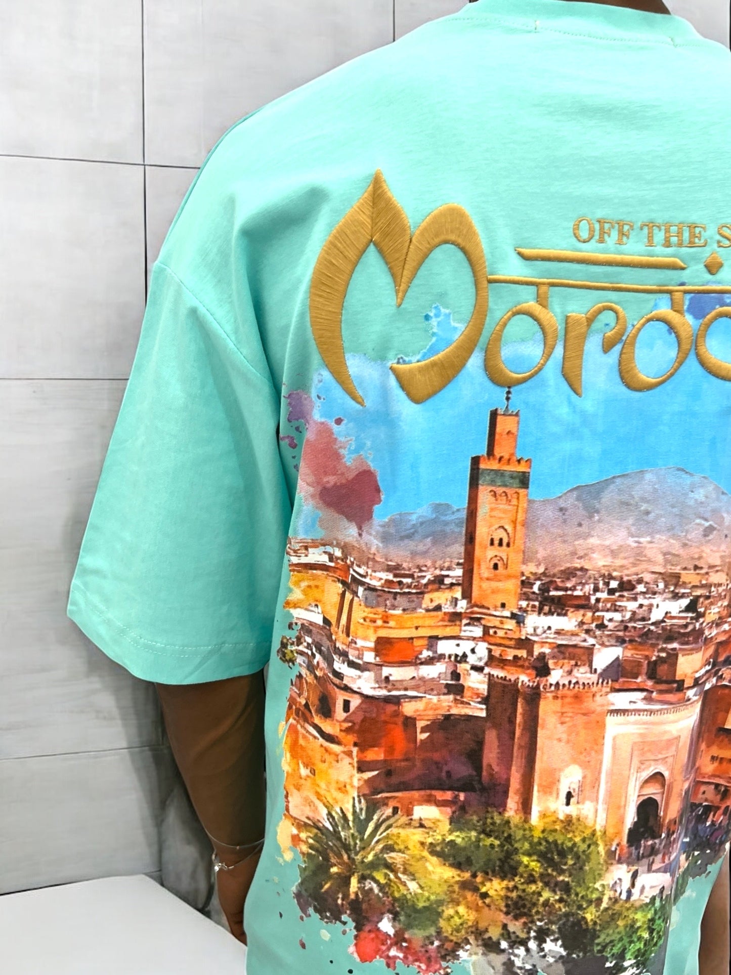 T-shirt MOROCCO VIBES - bleu sarcelle clair