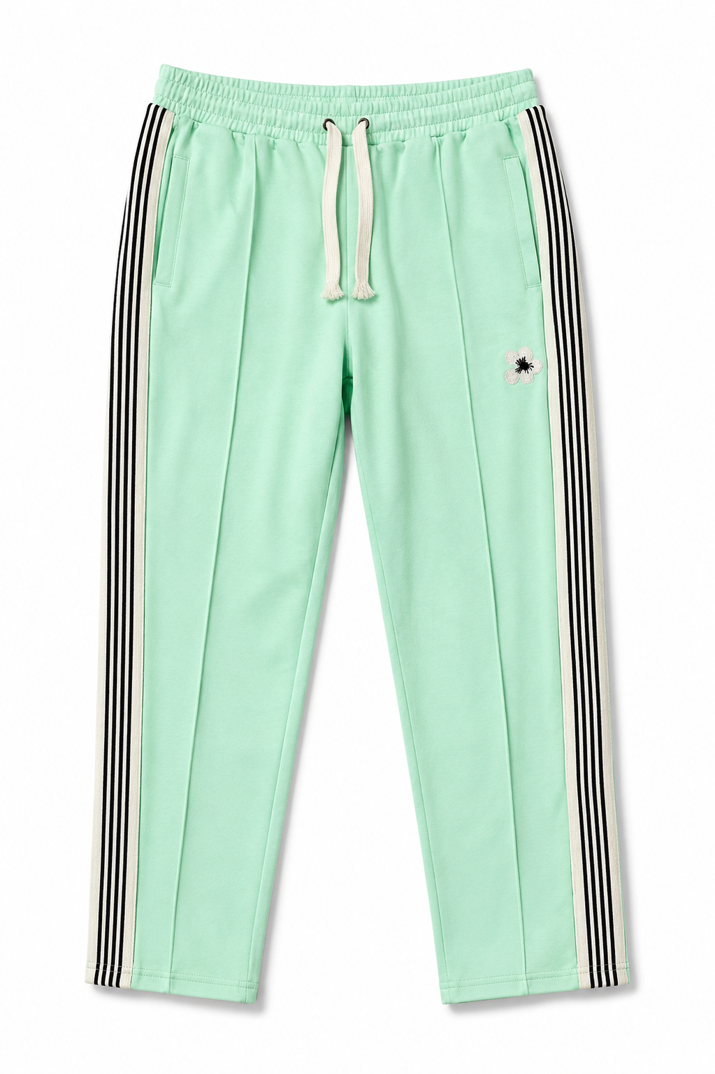 Set Vert Menthe Bandes – Plus Eighteen Off The System | T-Shirt + Jogging KS-6626