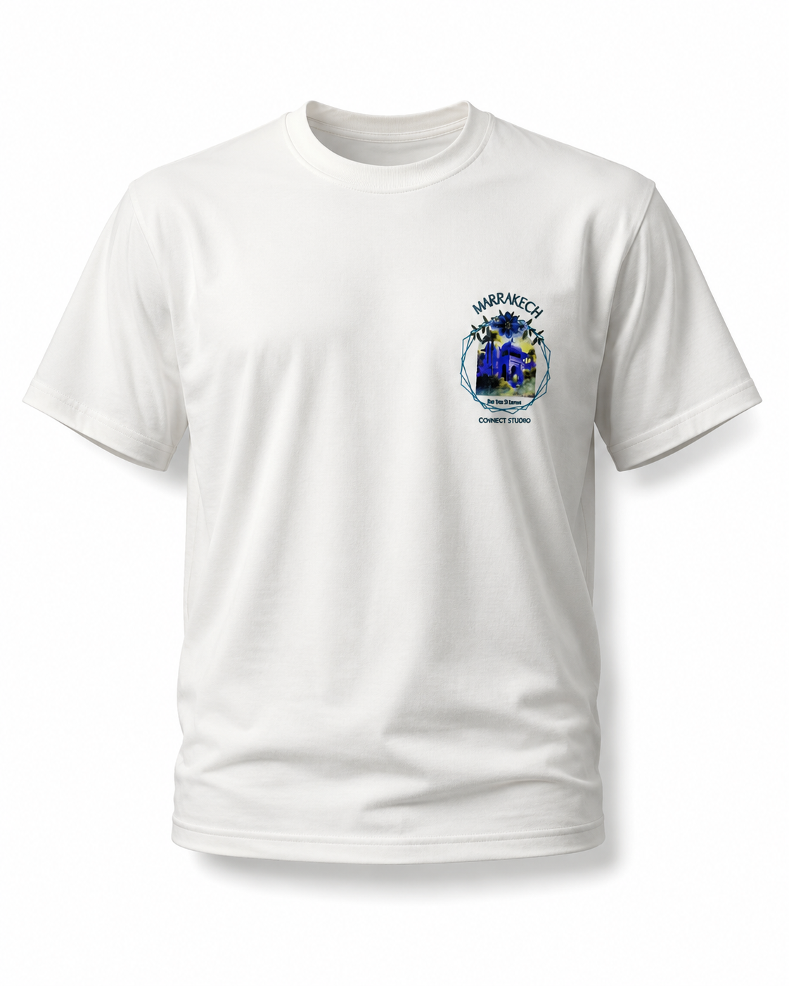 T-Shirt Marrakech Connect Studio Paris Blanc – Rue Yves Saint Laurent