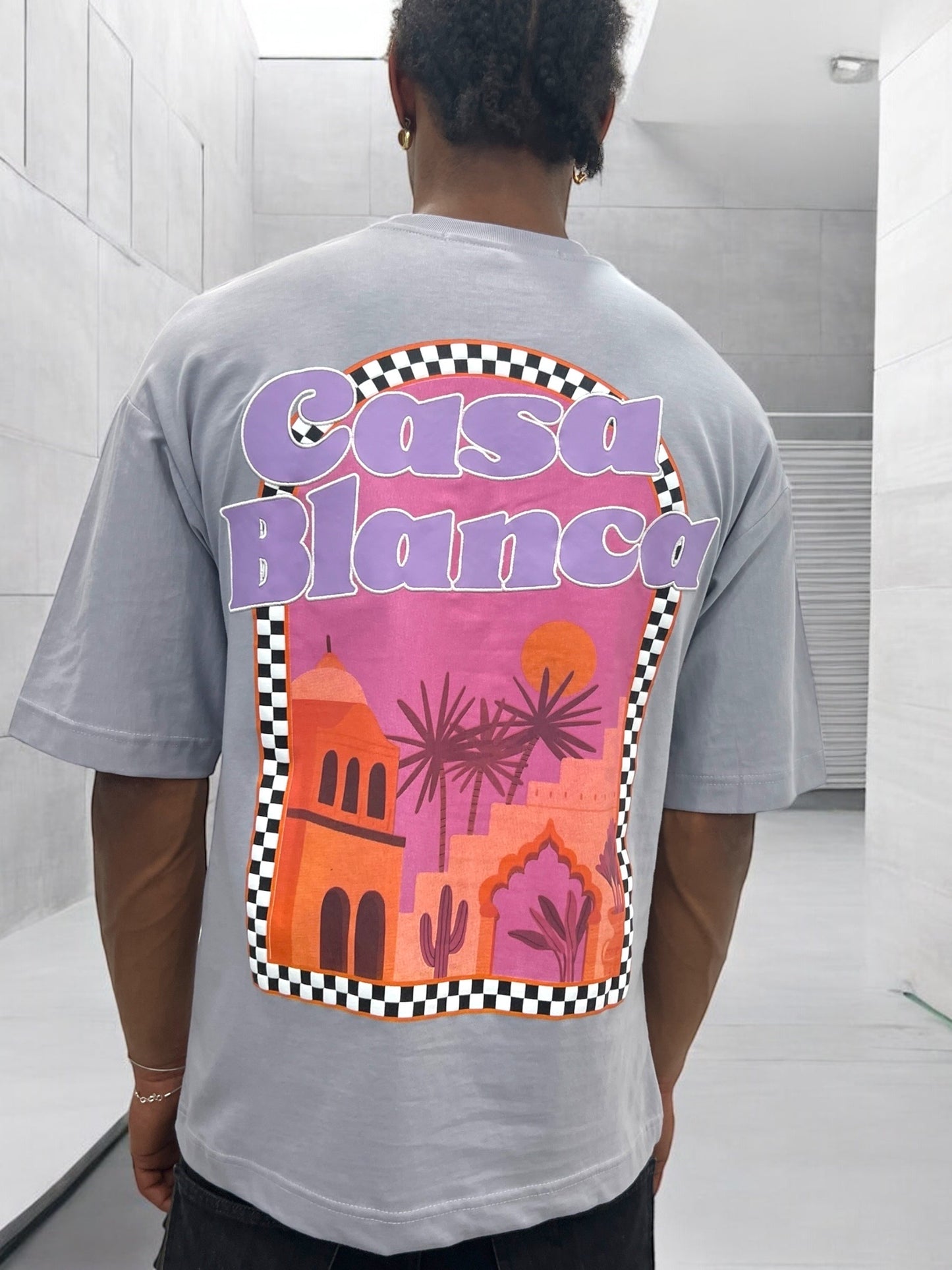 T-shirt CASABLANCA VICES CITY - gris