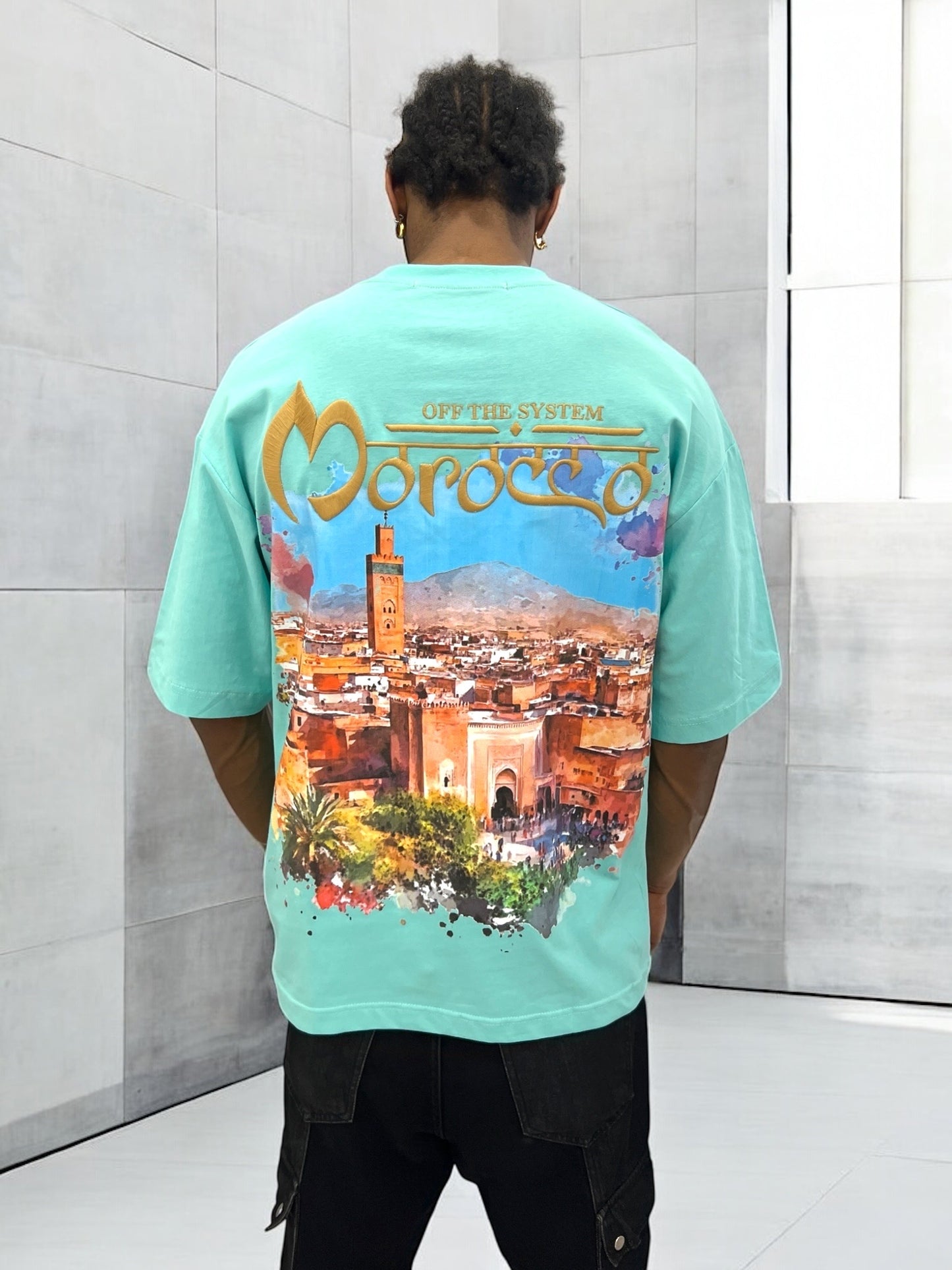 T-shirt MOROCCO VIBES - bleu sarcelle clair