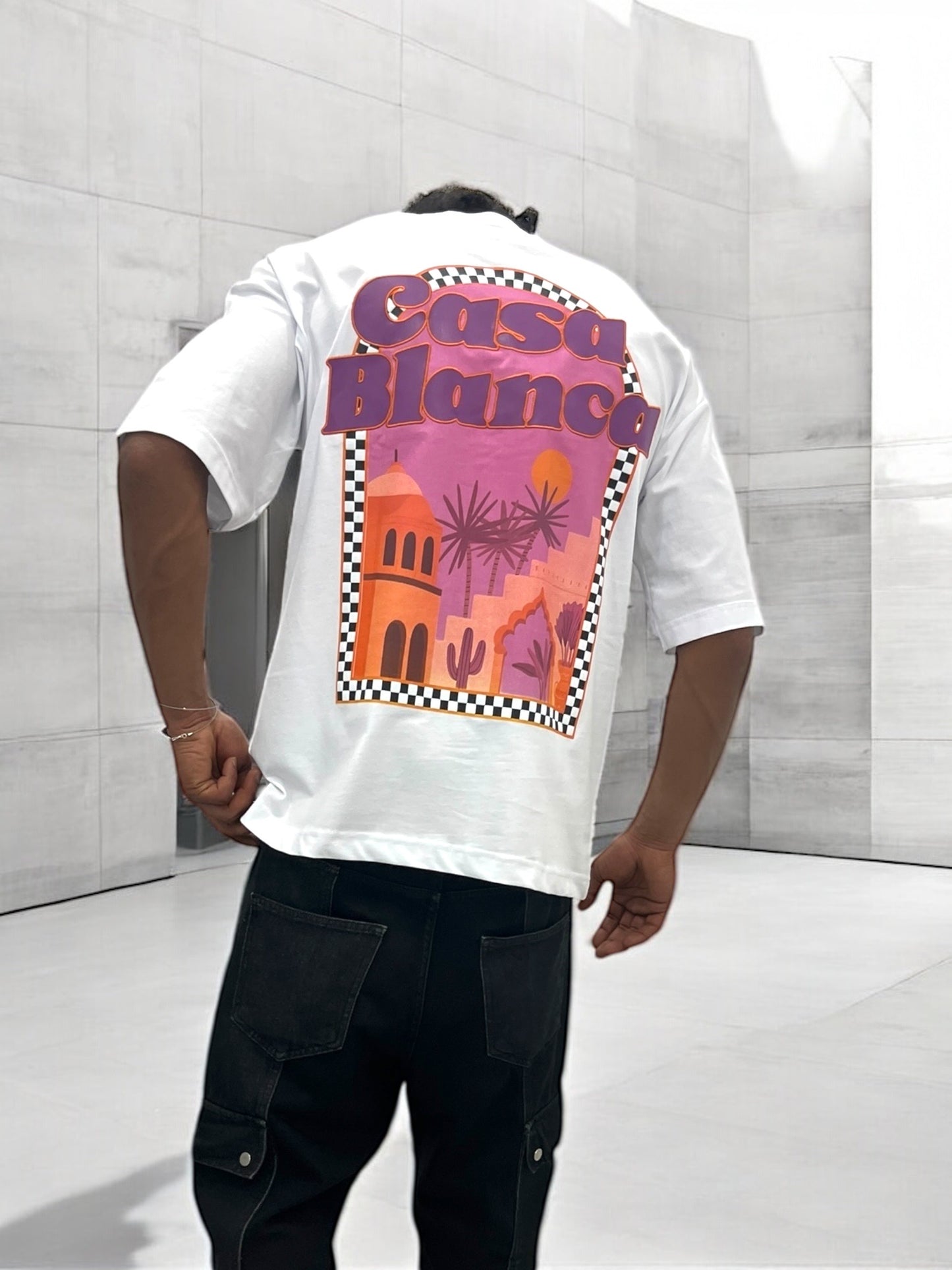 T-shirt CASABLANCA VICES CITY - Blanc