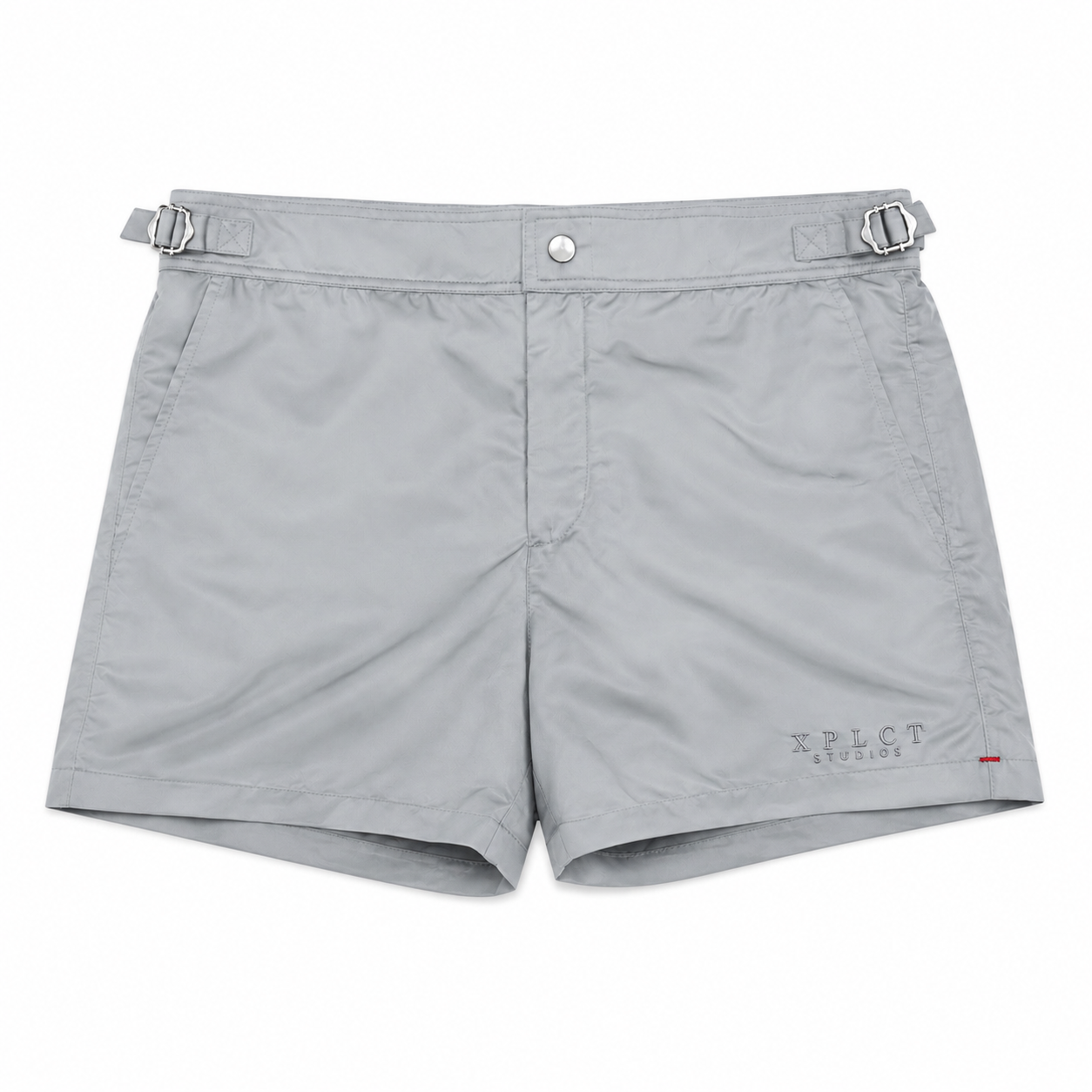 XPLCT STUDIOS Monaco Swim Short Gris – Short de Bain Premium Homme