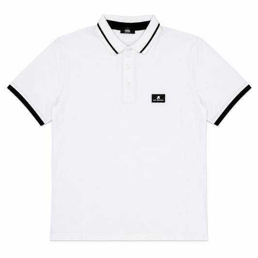 Polo Karl Lagerfeld Beachwear Blanc Noir Homme