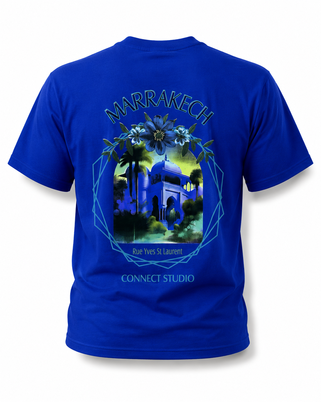 T-Shirt Marrakech Connect Studio Paris Bleu Royal – Rue Yves Saint Laurent