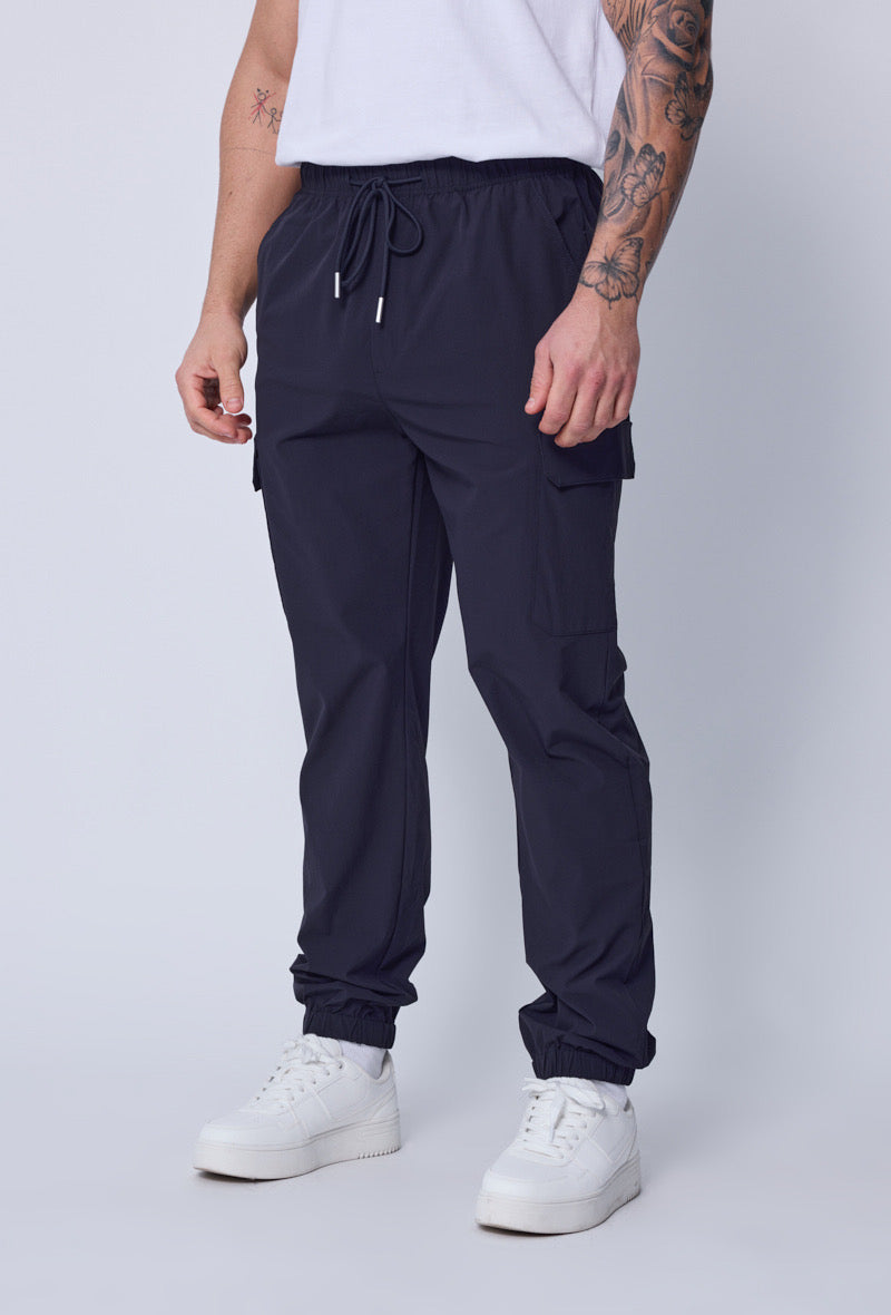 Pantalon Cargo Bleu « Tissu Façon St*ne Isl*nd »
