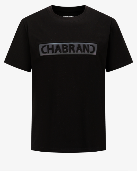 T-shirt Chabrand Logo Encadré - Noir Iridescent