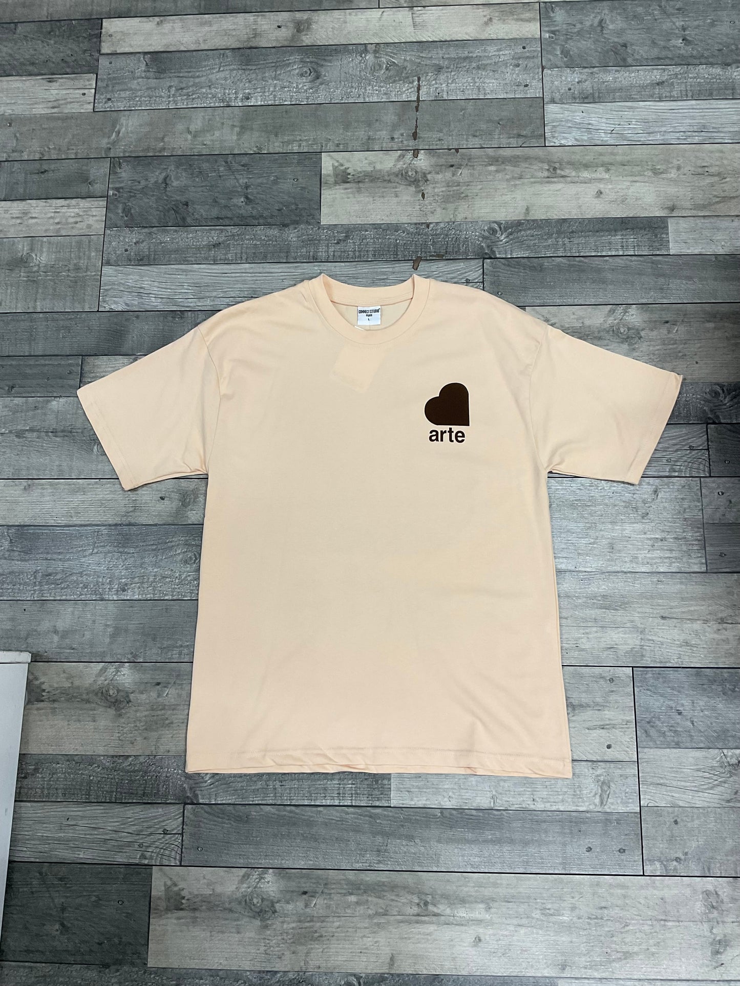 T-shirt Arte Cœur Saumon