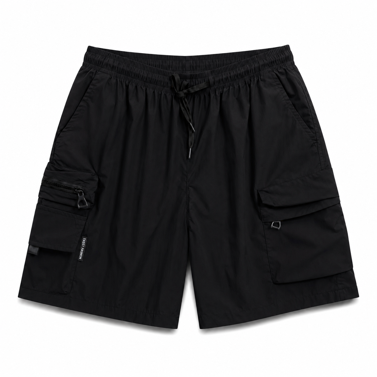 Short Cargo Technique UNTRACED Noir – Nylon Léger Techwear Été Homme