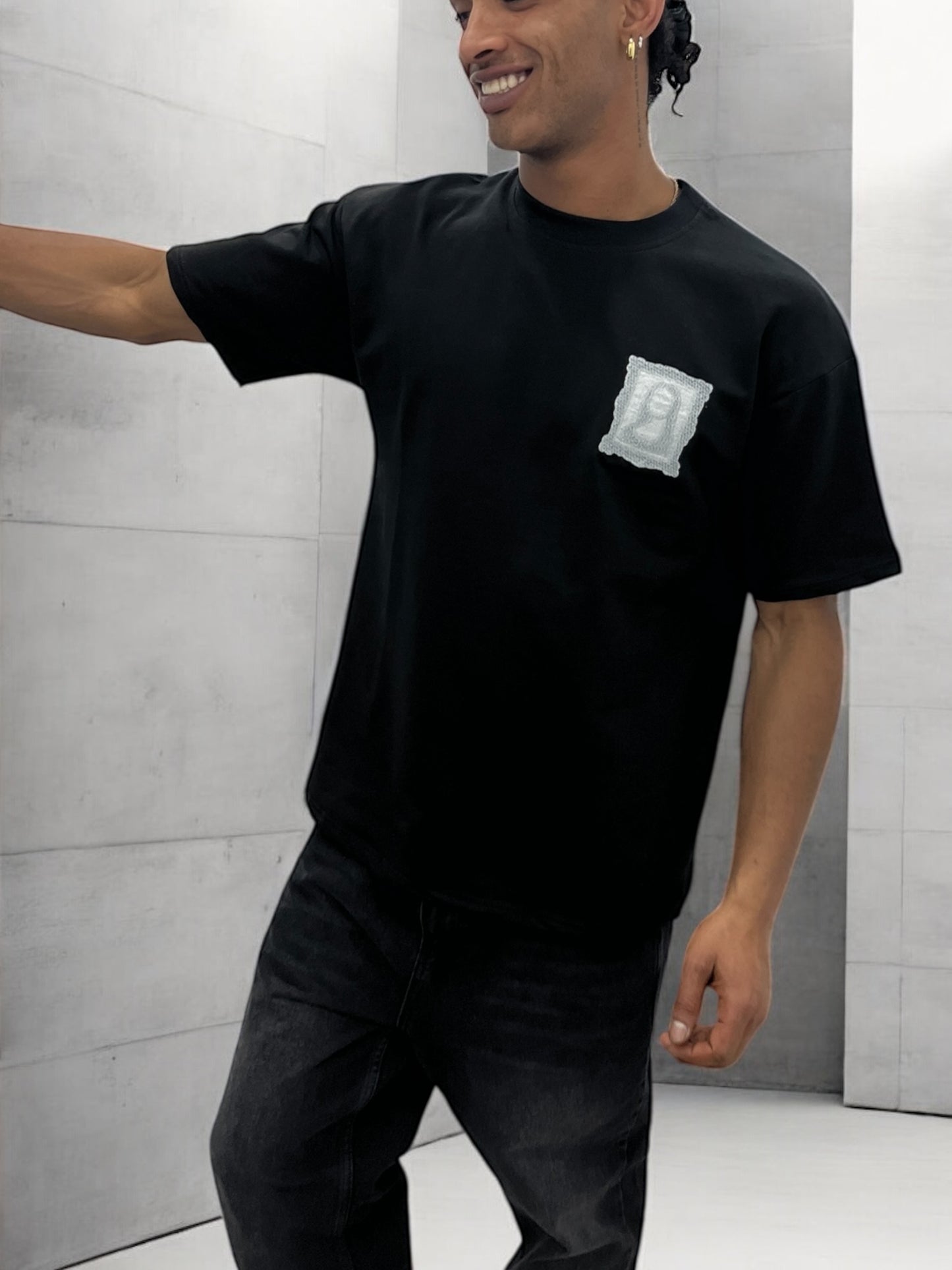 T-shirt Art Class – Mona Stylisée (Noir)