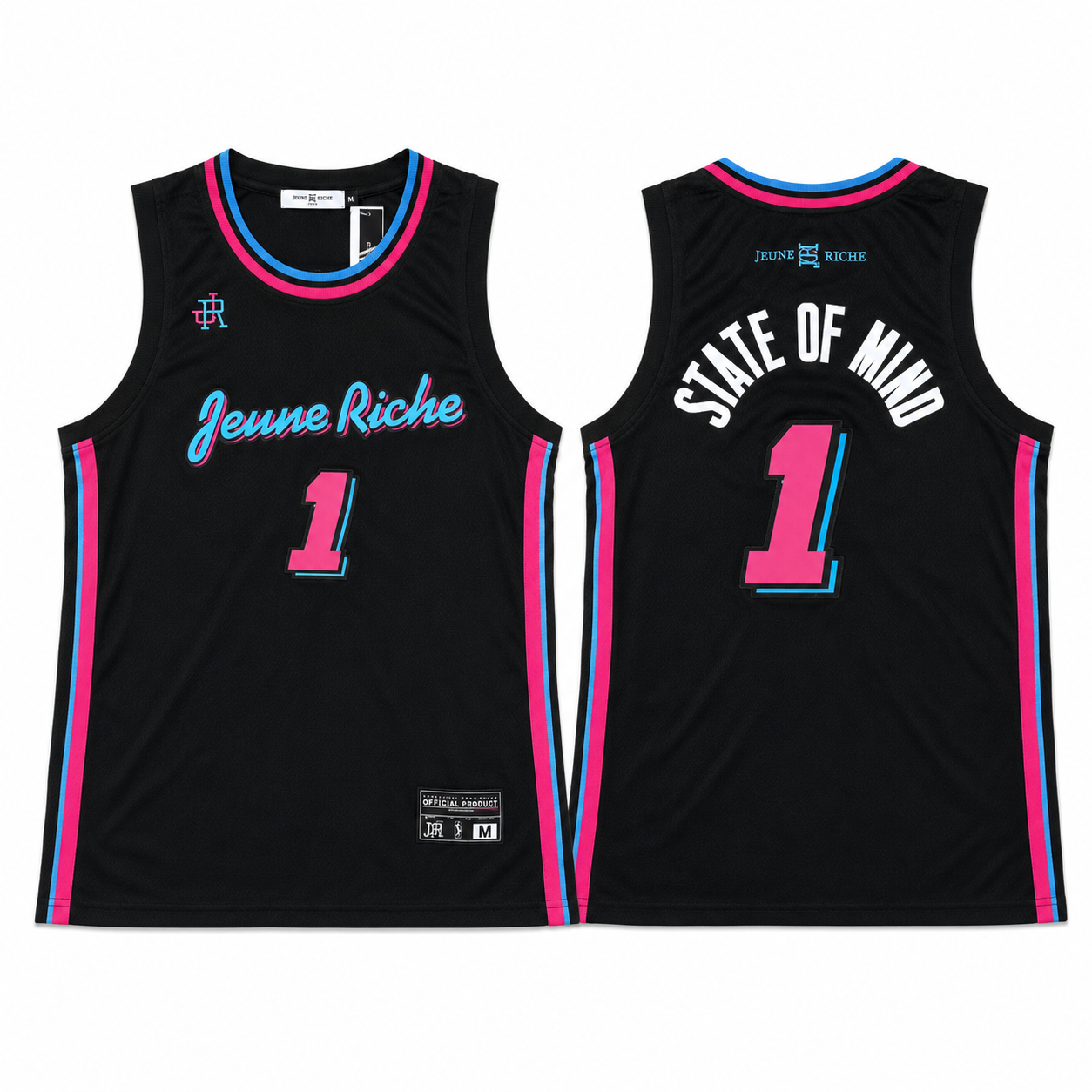 Débardeur Basketball Jeune Riche State Of Mind Noir – Jersey Streetwear Premium Homme
