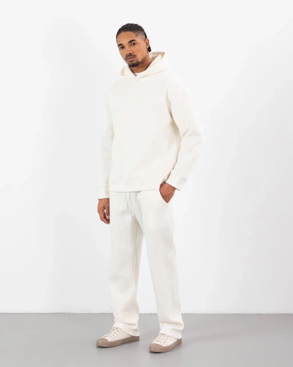 HOODIE CAGOULE SCUBA – Oversize Premium -Blanc