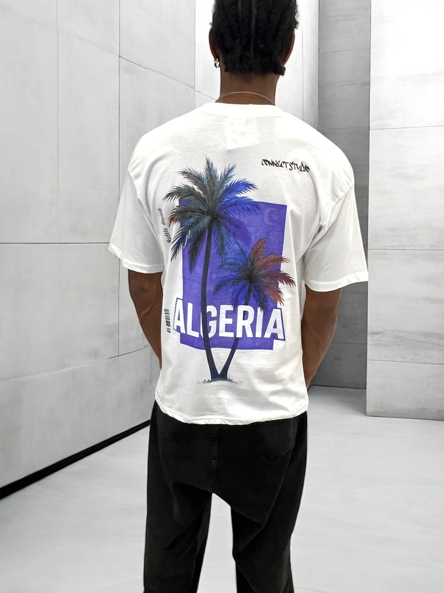 T-shirt ALGERIA PALMIERS - blanc