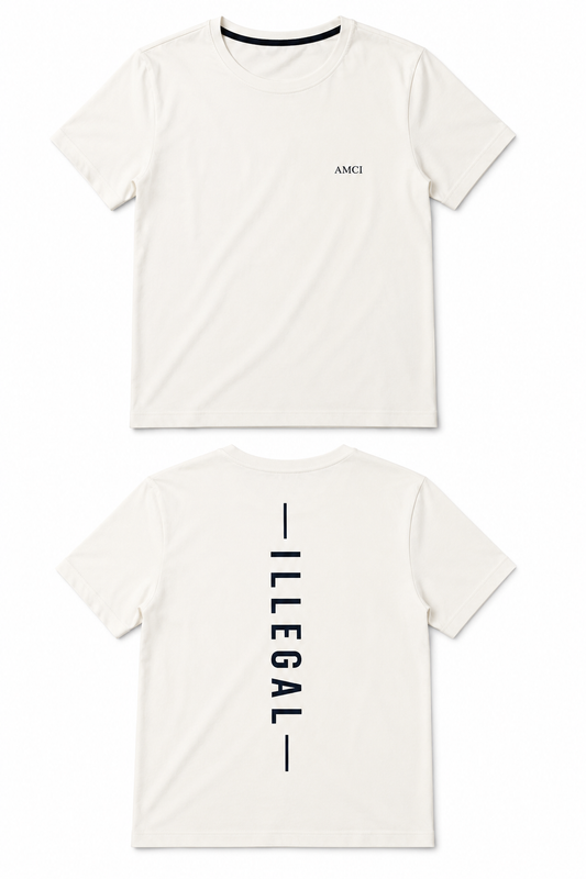 T-Shirt AMCI ILLÉGAL– Coupe Premium Coton Doux unisexe