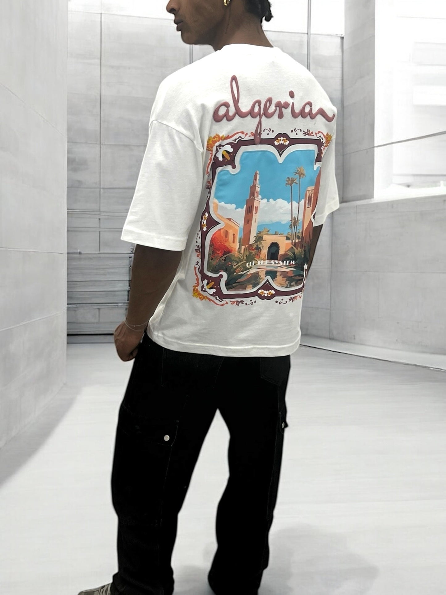 T-shirt ALGERIA - blanc cassé