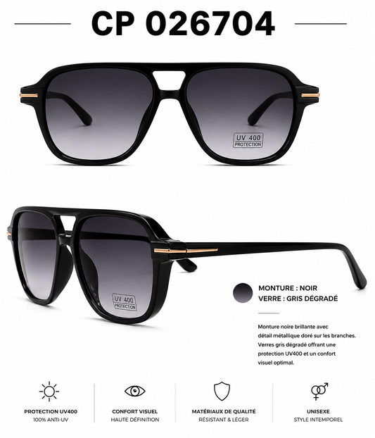 Lunettes de Soleil CP 026754 – Aviator UV400 Mixtes