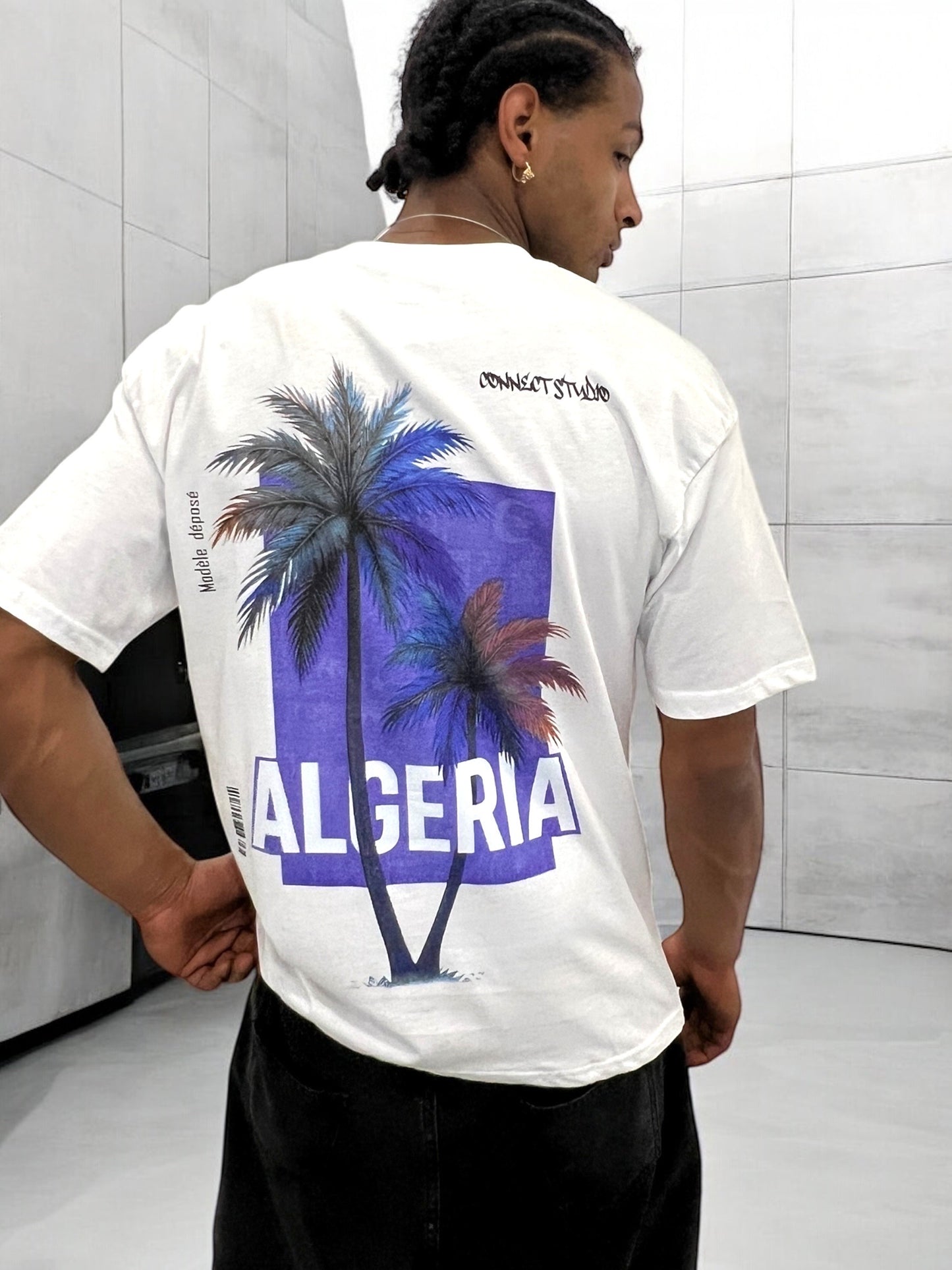 T-shirt ALGERIA PALMIERS - blanc