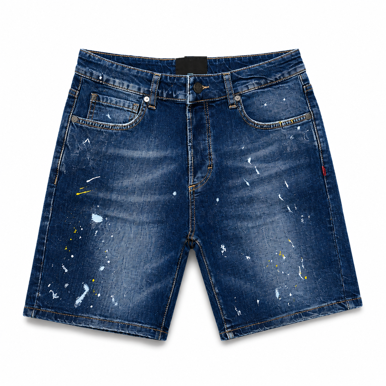 Short Jean Bleu Travis XPLCT Studios Effet Peinture Premium Homme