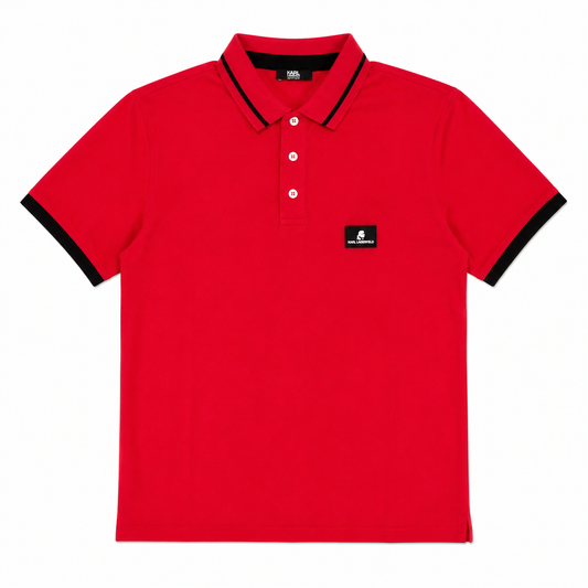 Polo Karl Lagerfeld Beachwear Rouge Noir Homme