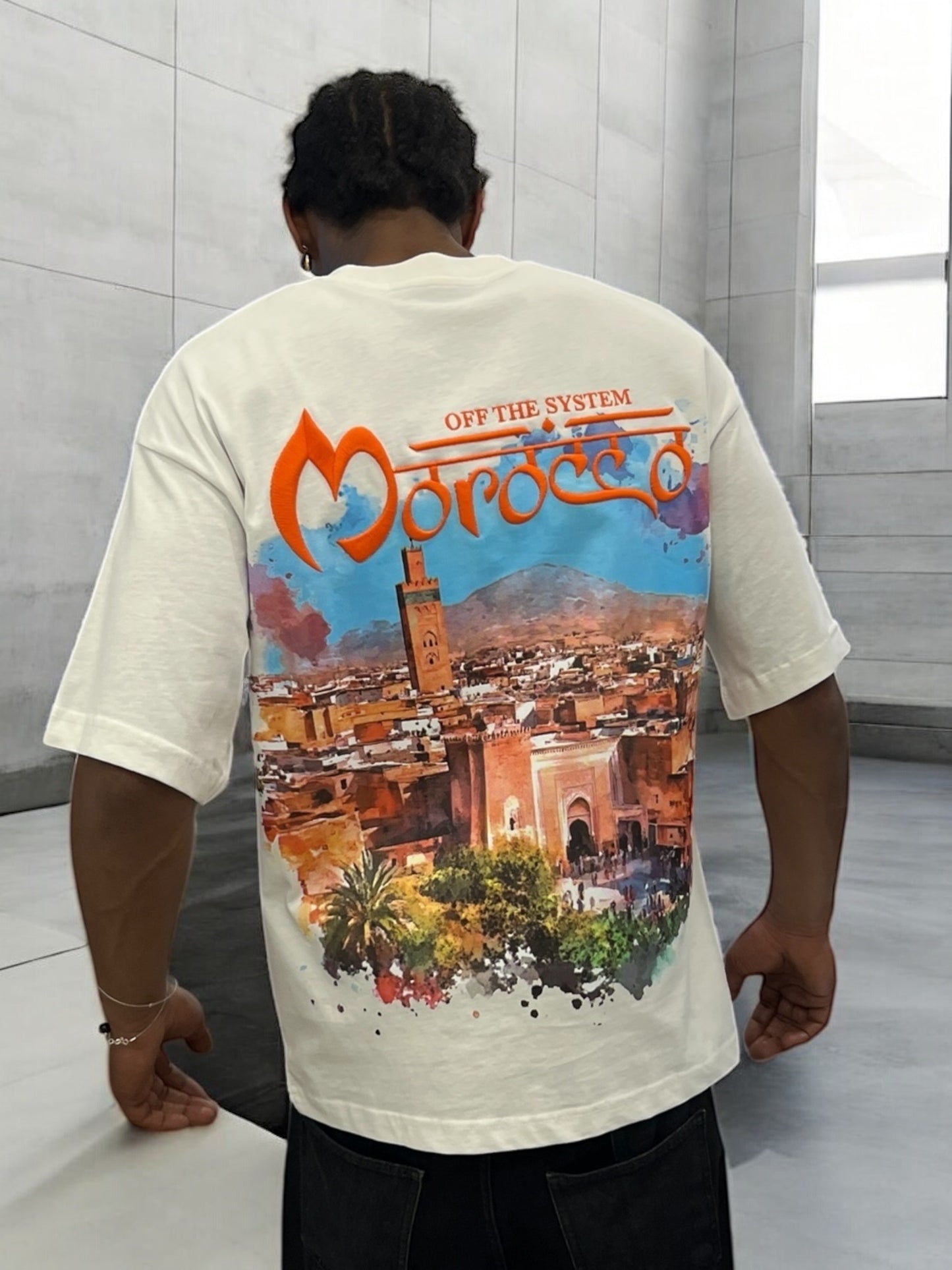 T-shirt MOROCCO VIBES - blanc cassé