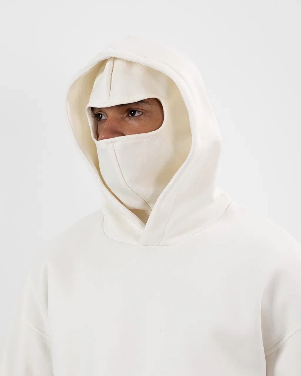 HOODIE CAGOULE SCUBA – Oversize Premium -Blanc