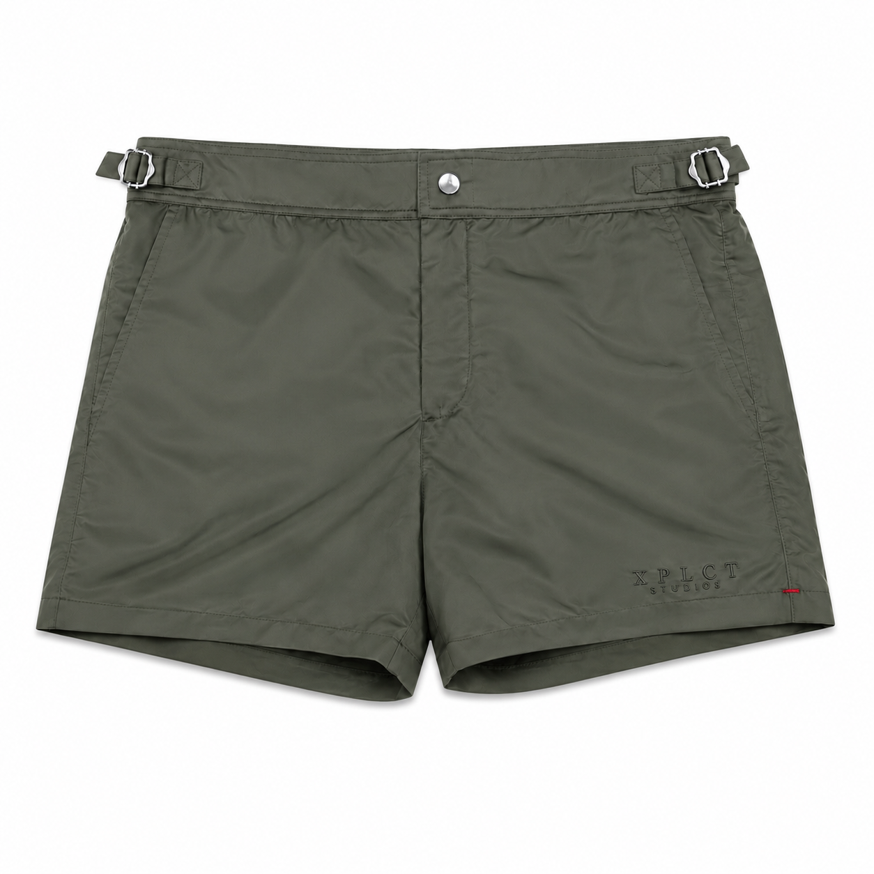 XPLCT STUDIOS Monaco Swim Short Army Green – Short de Bain Premium Homme