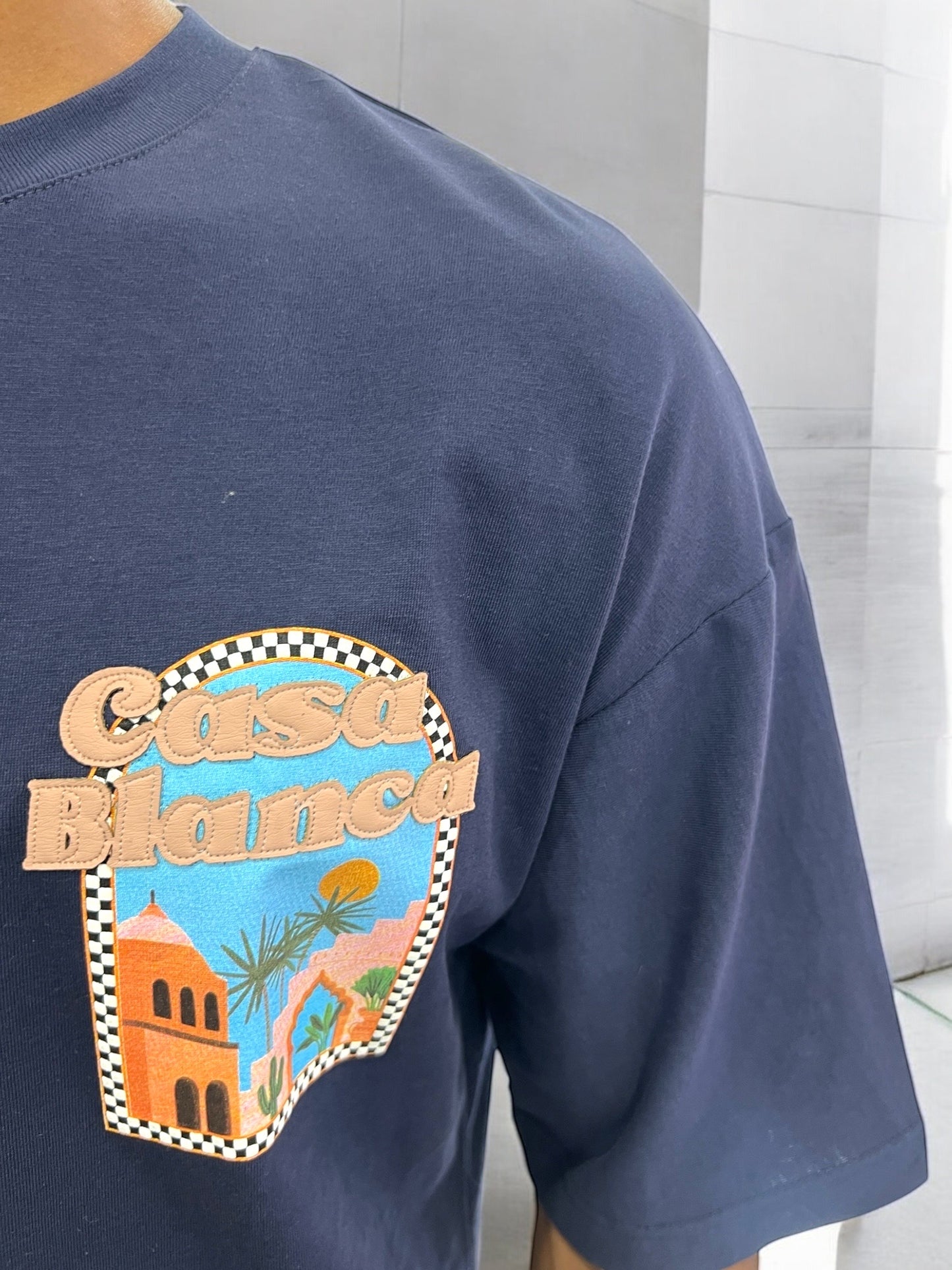 T-shirt CASABLANCA VICES CITY - bleu marine
