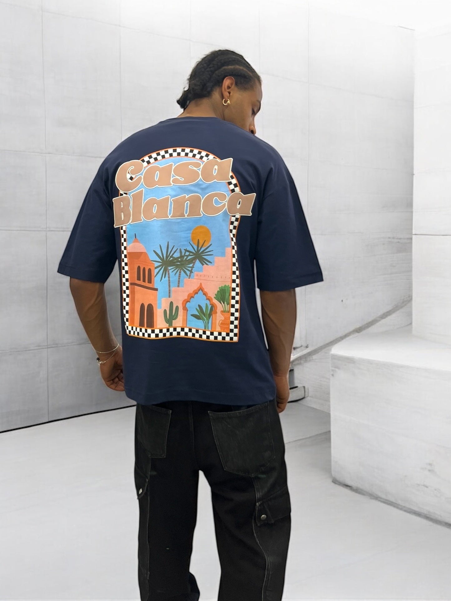T-shirt CASABLANCA VICES CITY - bleu marine