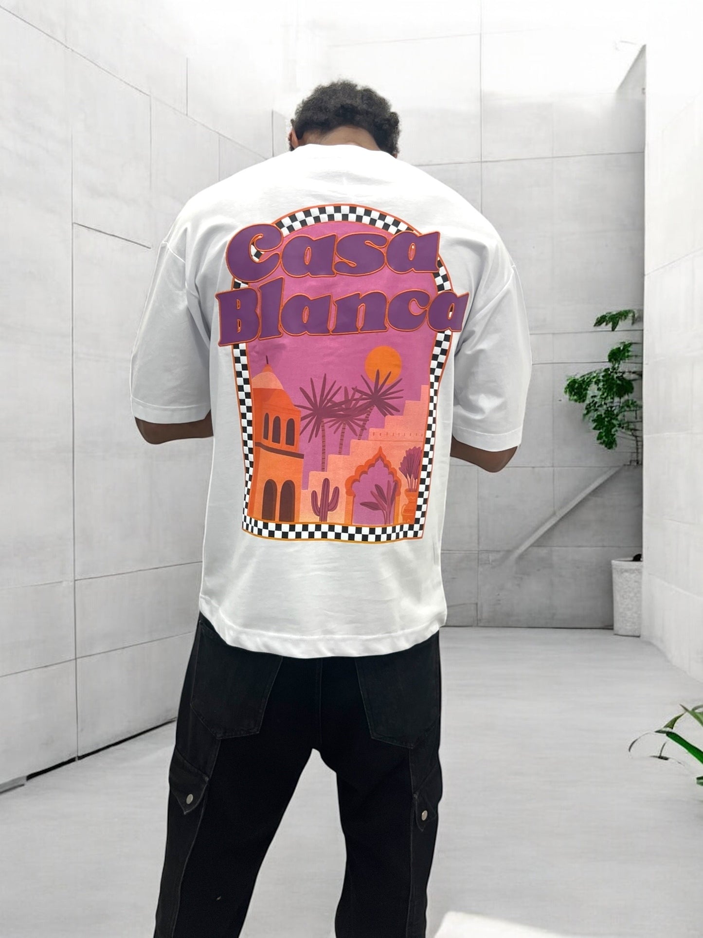 T-shirt CASABLANCA VICES CITY - Blanc