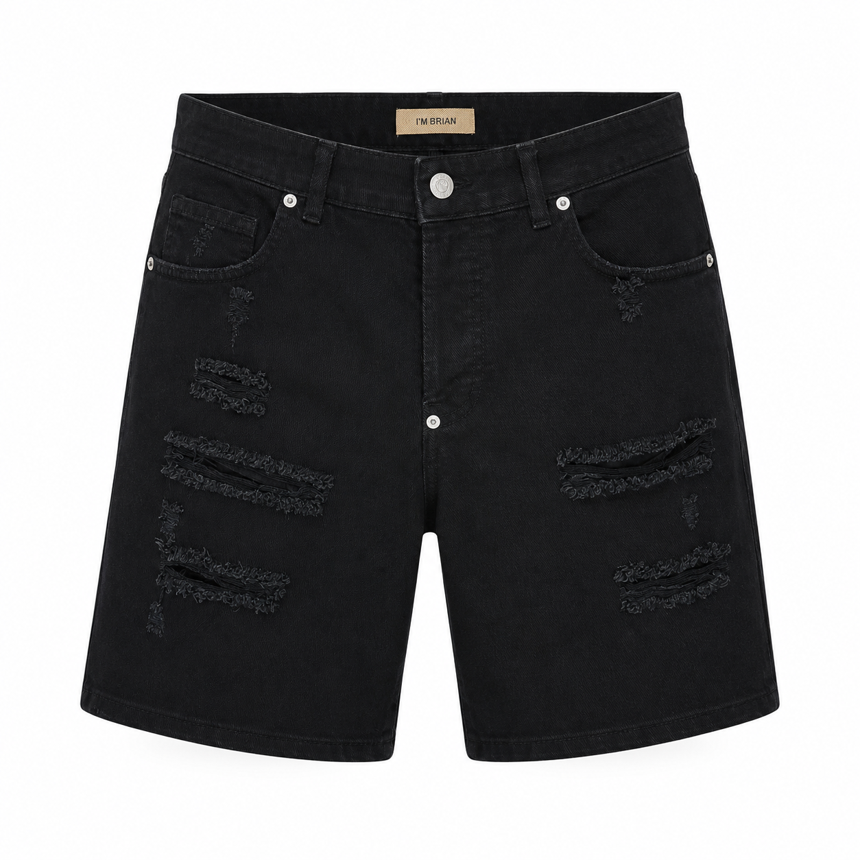 Short I’M Brian Kevin L1810 Noir Destroy – Bermuda Homme Premium Italien