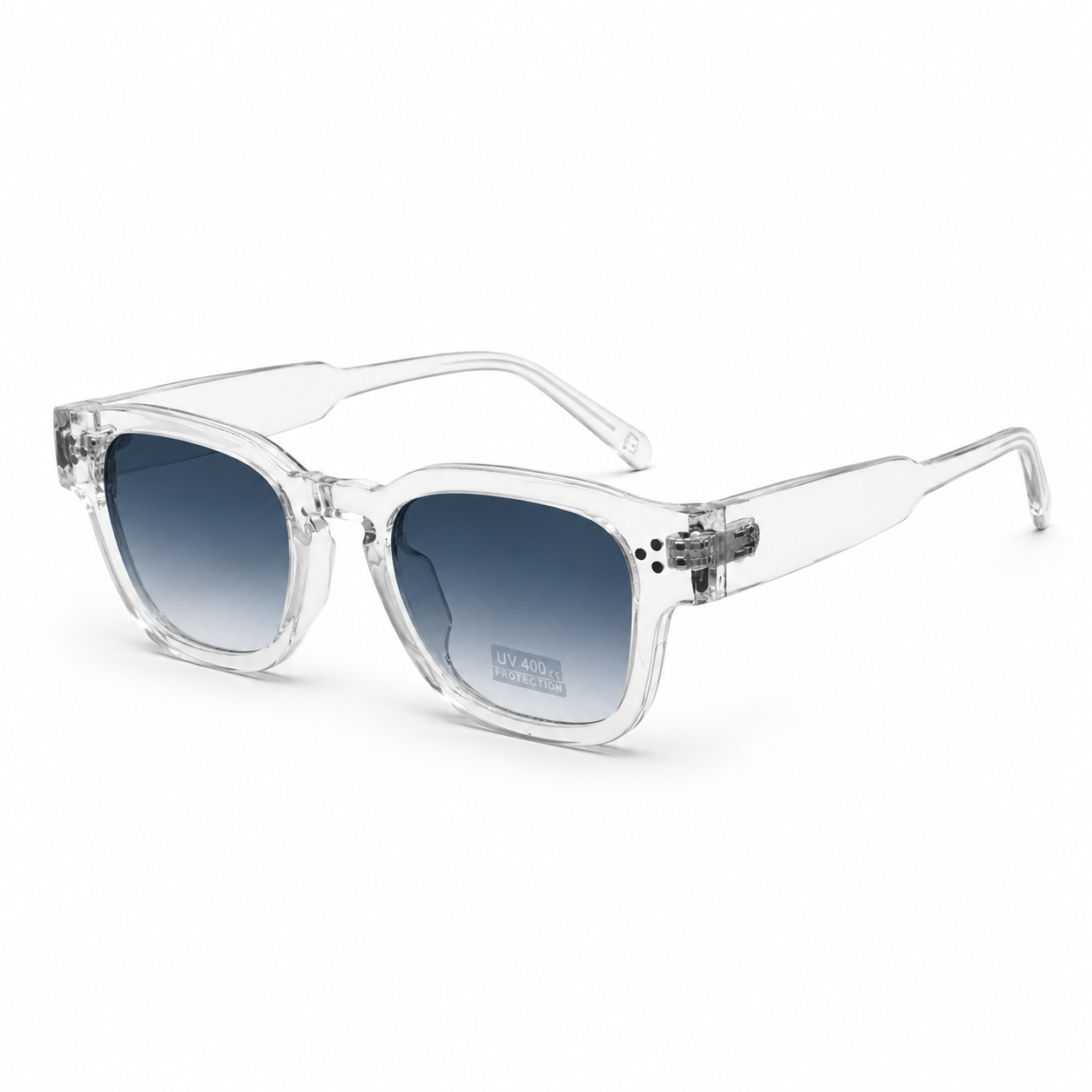 Lunettes de soleil CP 026522T – Monture transparente fumée & verres bleu fumé UV400